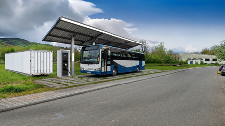 KI-generierte Visualisierung der geplanten Ladeinfrastruktur am Umwelt-Campus Birkenfeld
